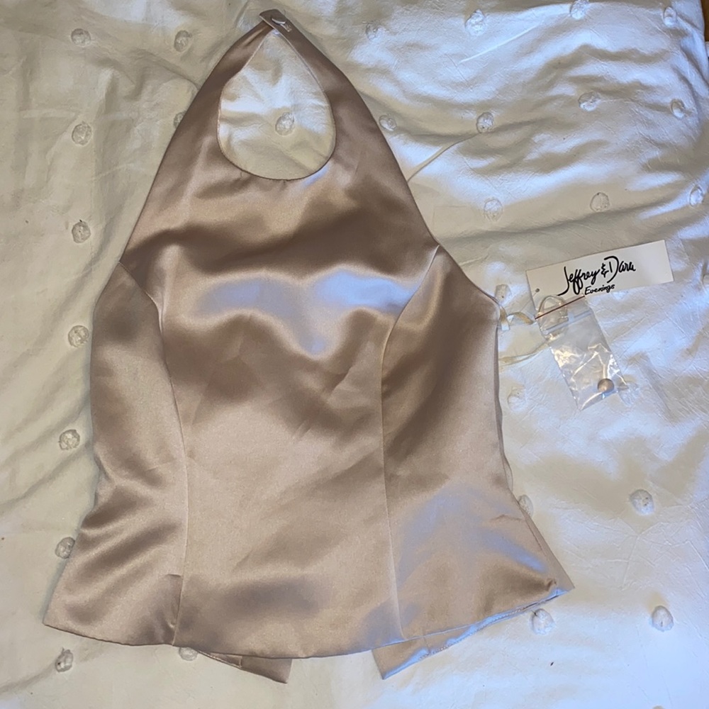 Vintage satin halter corset top